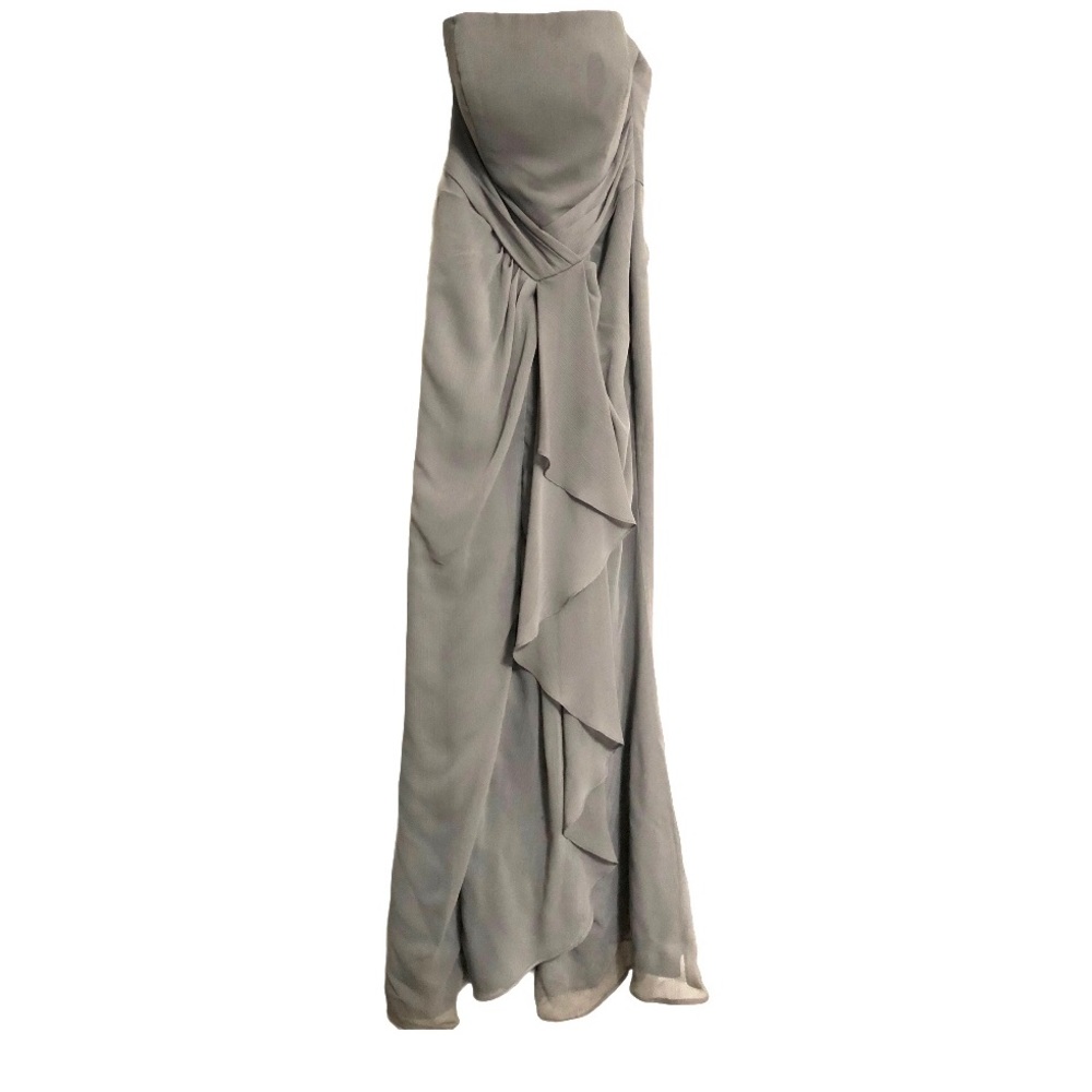 Crinkle Chiffon Gray Dress